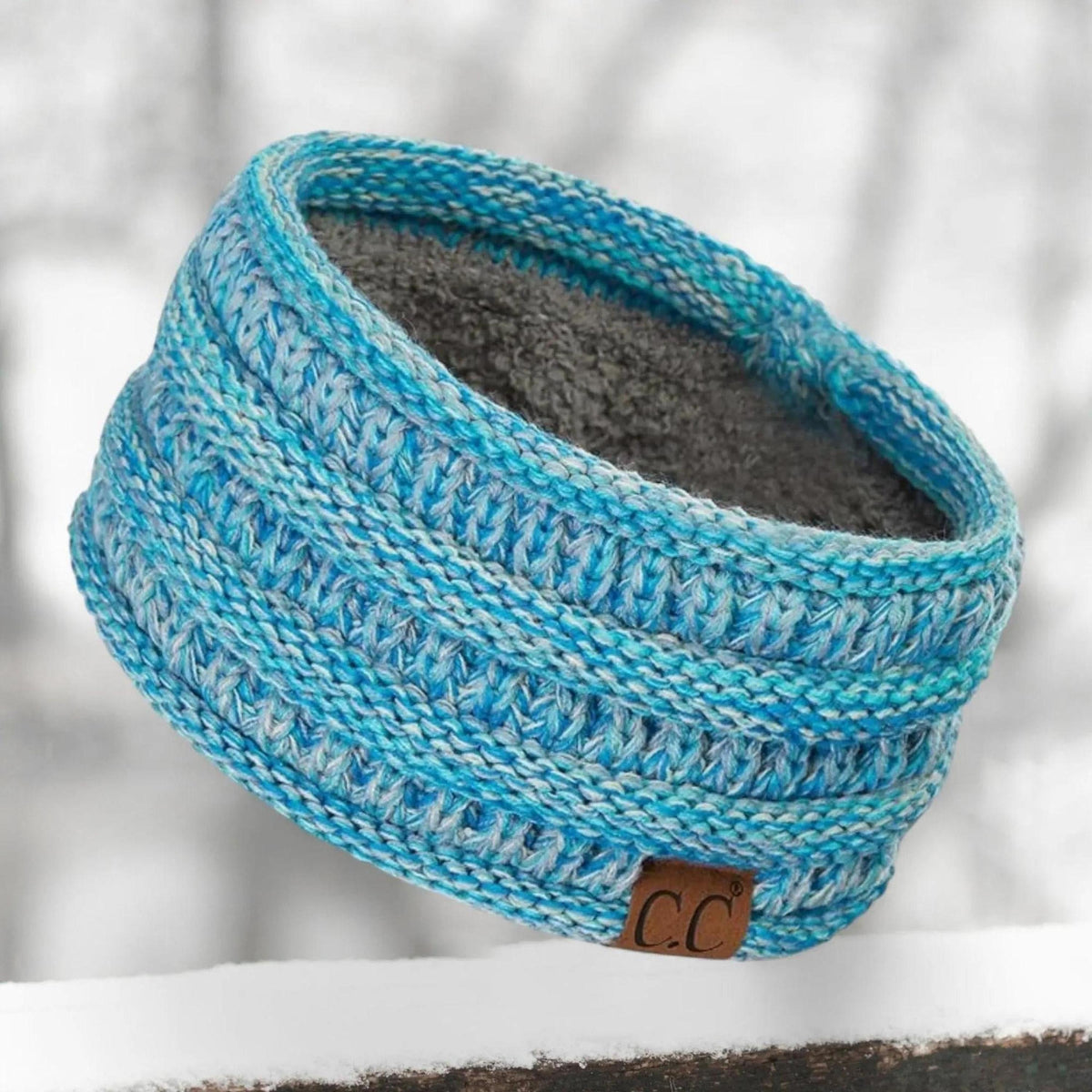 Cable Knit Lined Head Wrap for Women - Warm, Stylish Hair - Friendly Accessory | C.C. Brand - Truly Contagious