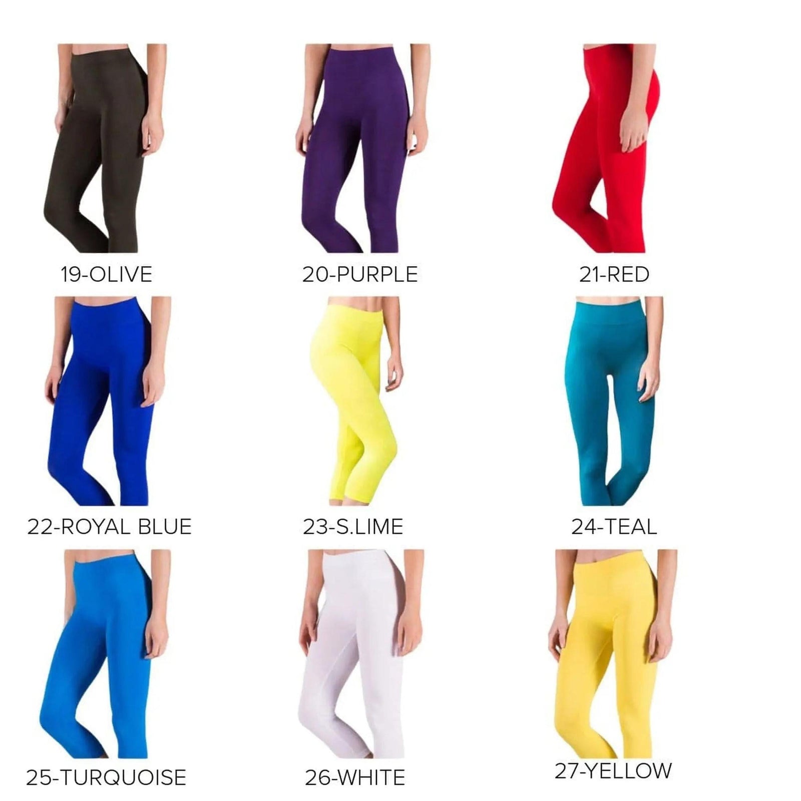 Capri Leggings | Casual and Workout by the Box (120 Pieces Per Box) - Truly Contagious