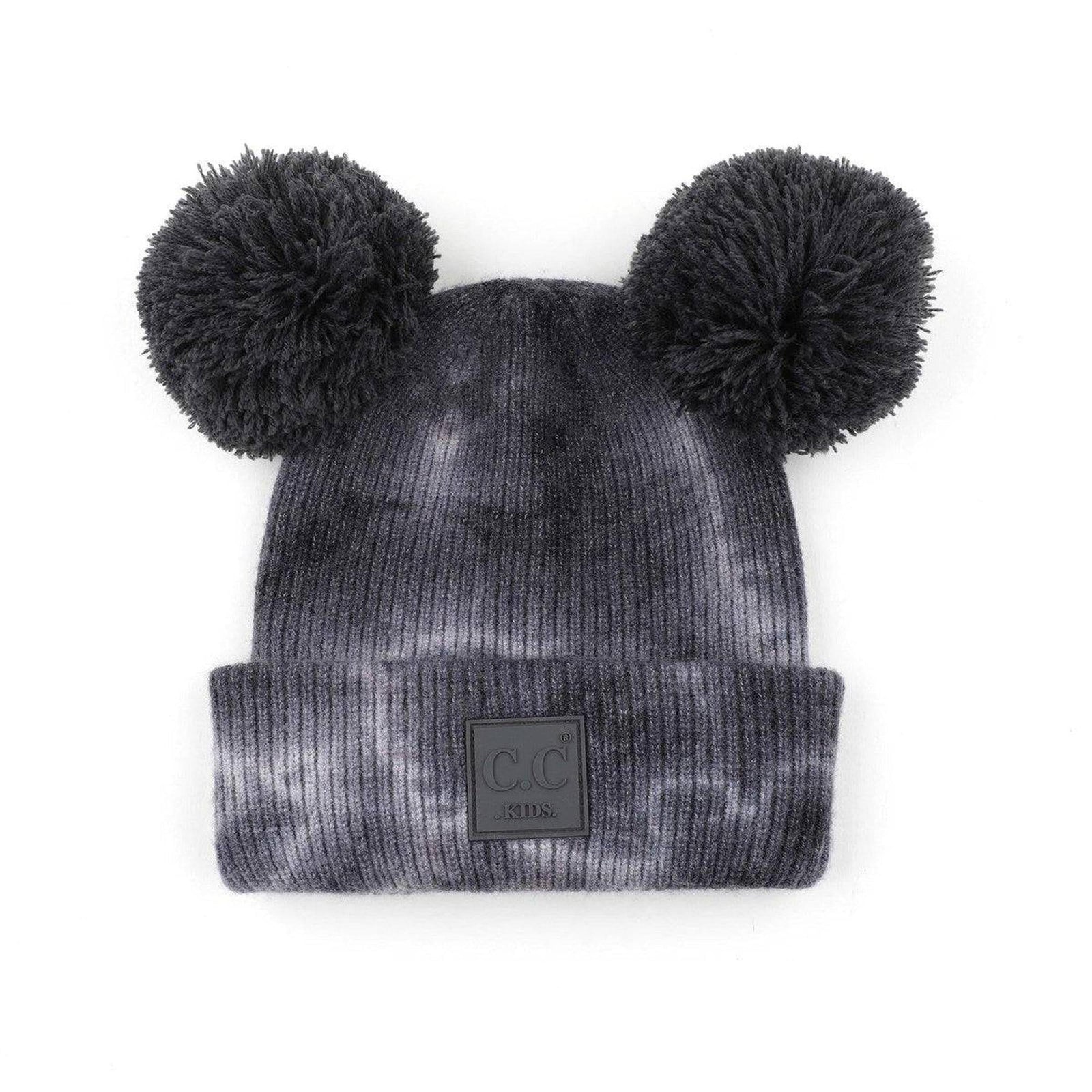 CC Baby and Kids Pom Pom Tie - Dye Beanies Hats - Truly Contagious