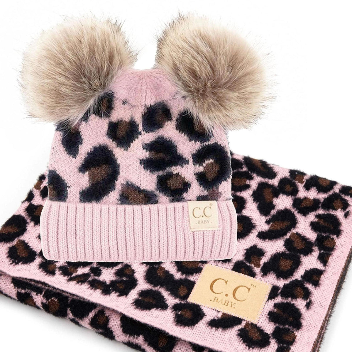 CC Baby Leopard Gift Set, Blanket and Double Pom, Newborn to 12 Months, 1 - 5 Years - Truly Contagious