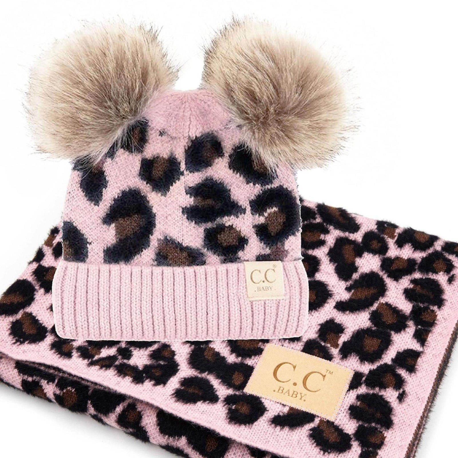CC Baby Leopard Gift Set, Blanket and Double Pom, Newborn to 12 Months, 1 - 5 Years - Truly Contagious