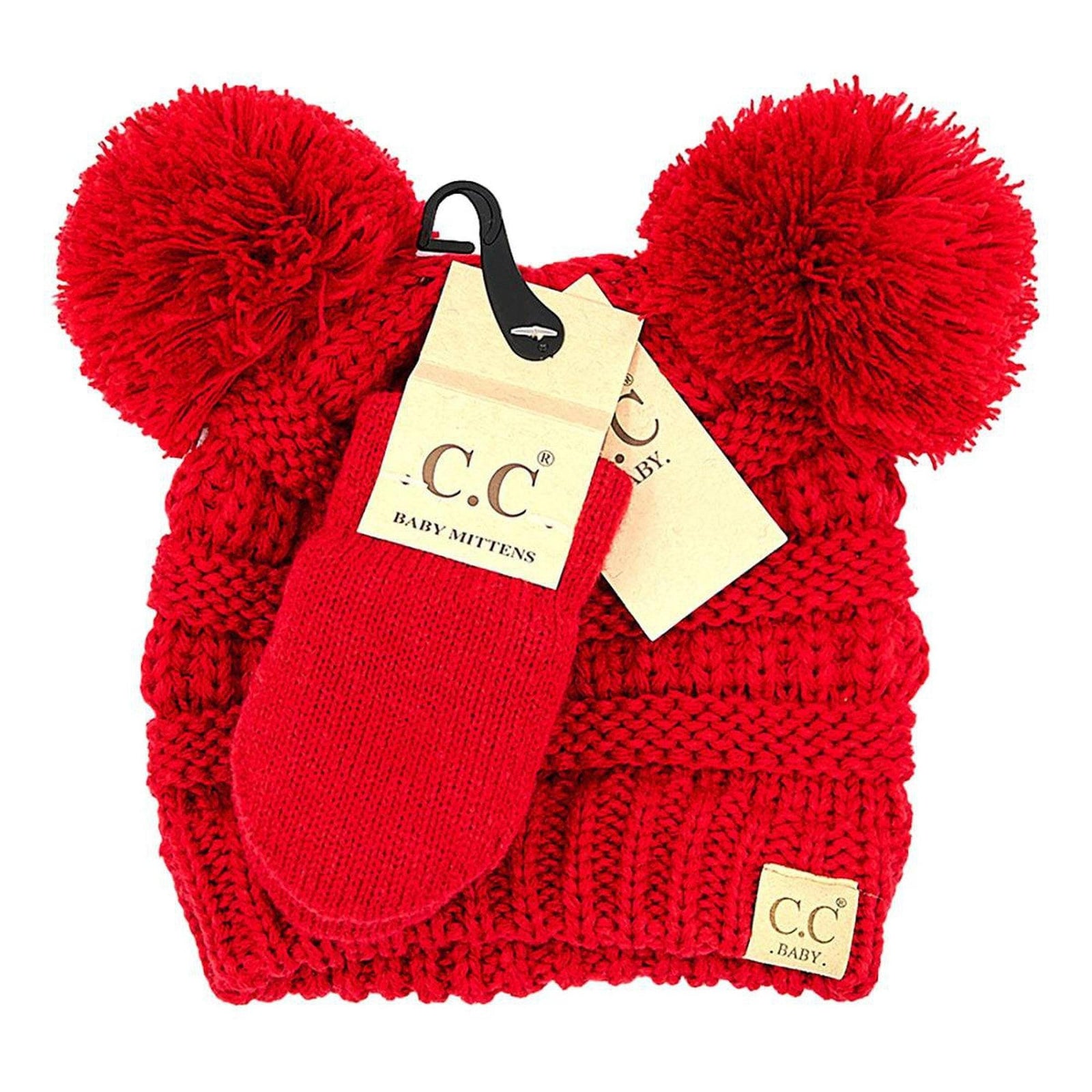 CC Baby Pom Pom Beanie and Mittens Set - Truly Contagious