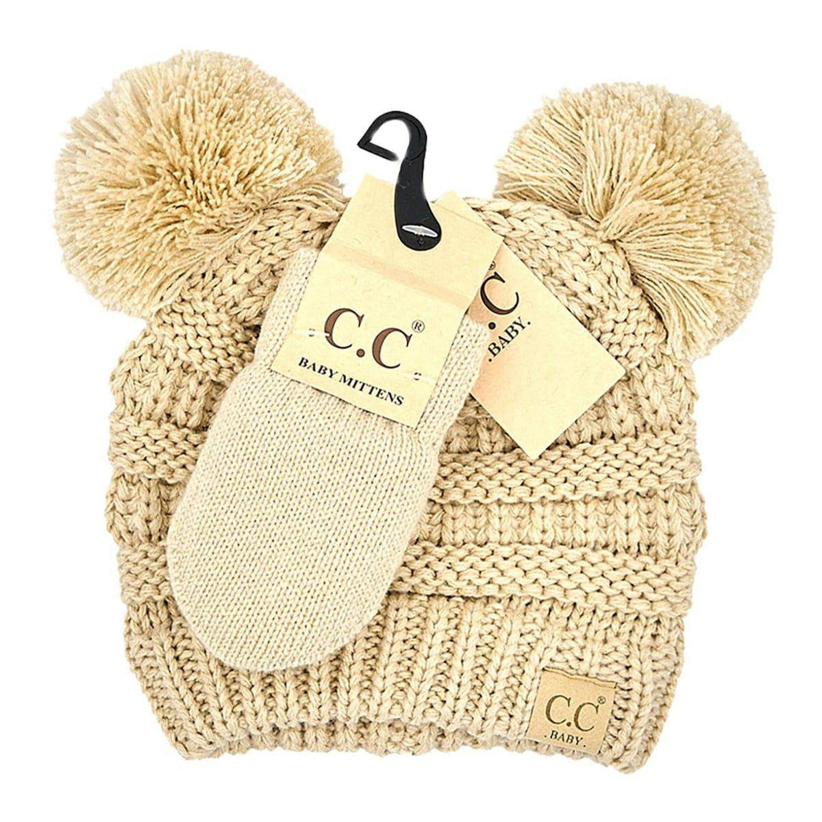CC Baby Pom Pom Beanie and Mittens Set - Truly Contagious