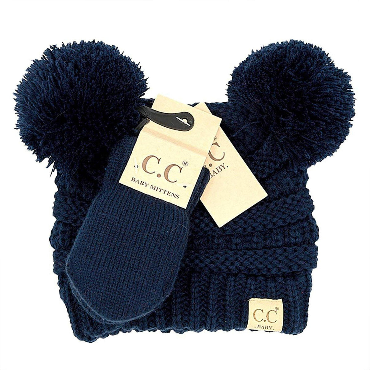 CC Baby Pom Pom Beanie and Mittens Set - Truly Contagious