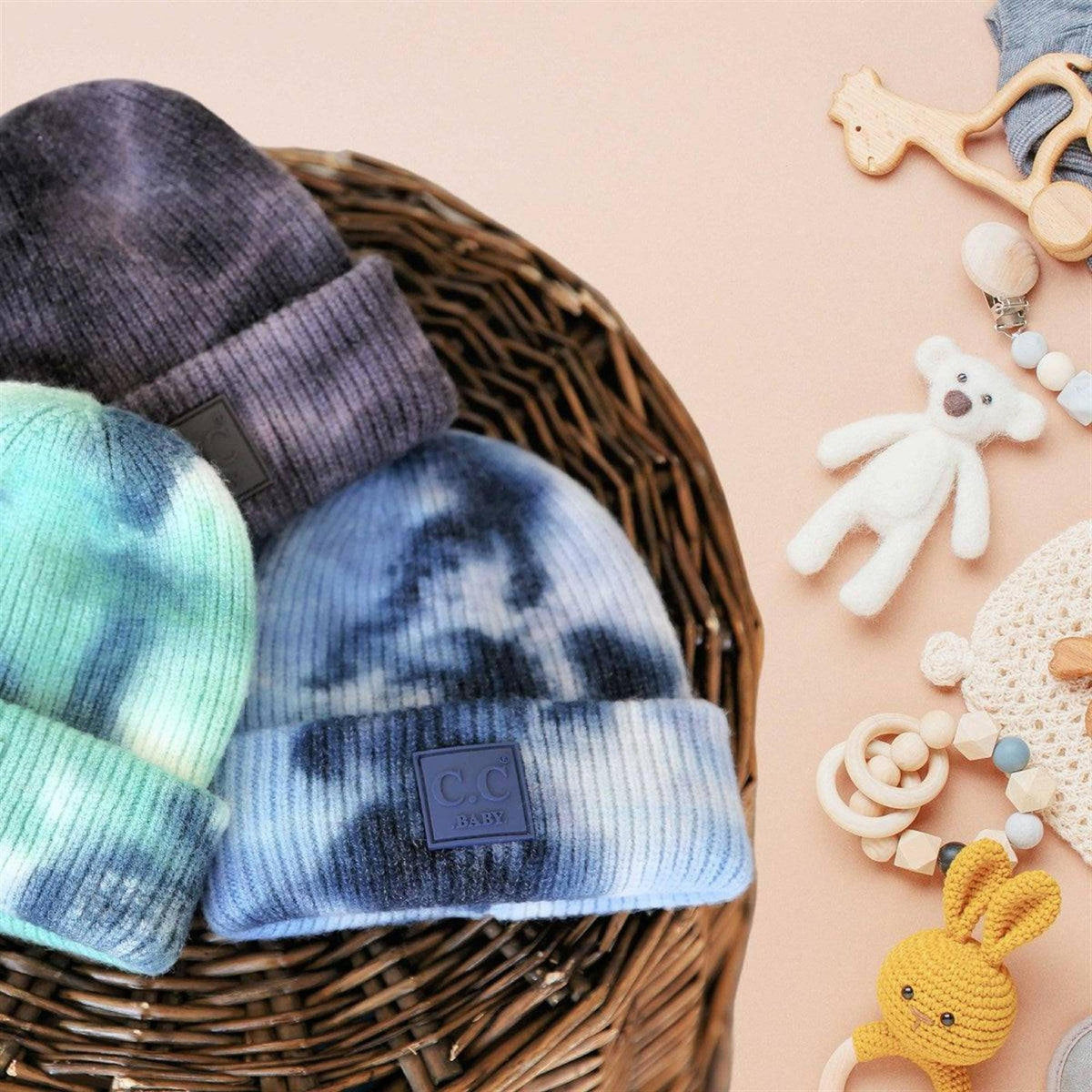 CC Baby Tie Dye Unisex Beanie for Newborn to 12 Months - Truly Contagious