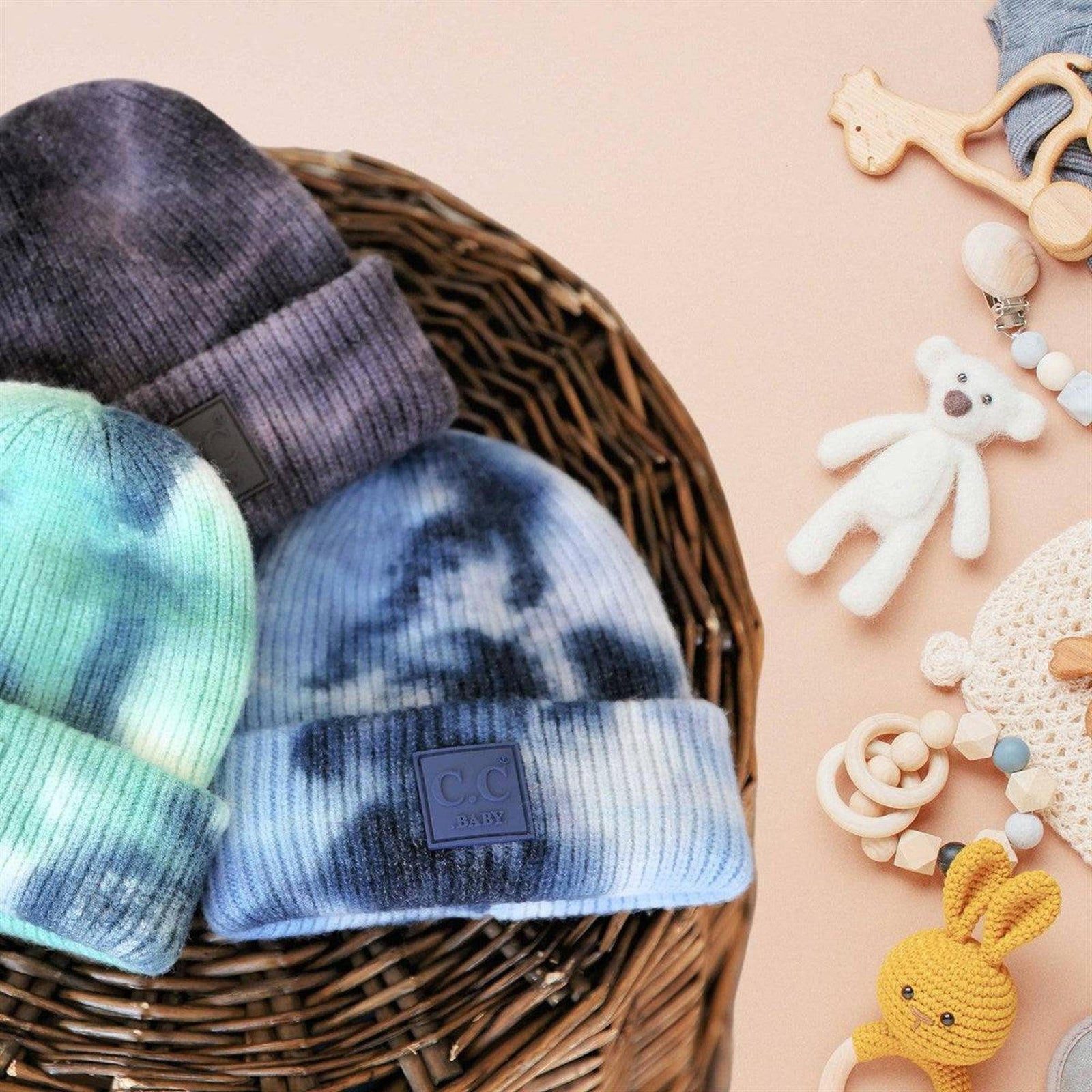 CC Baby Tie Dye Unisex Beanie for Newborn to 12 Months - Truly Contagious