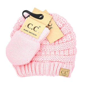 CC Baby Unisex Beanie and Mitten Set for Newborn to 12 Months - Truly Contagious