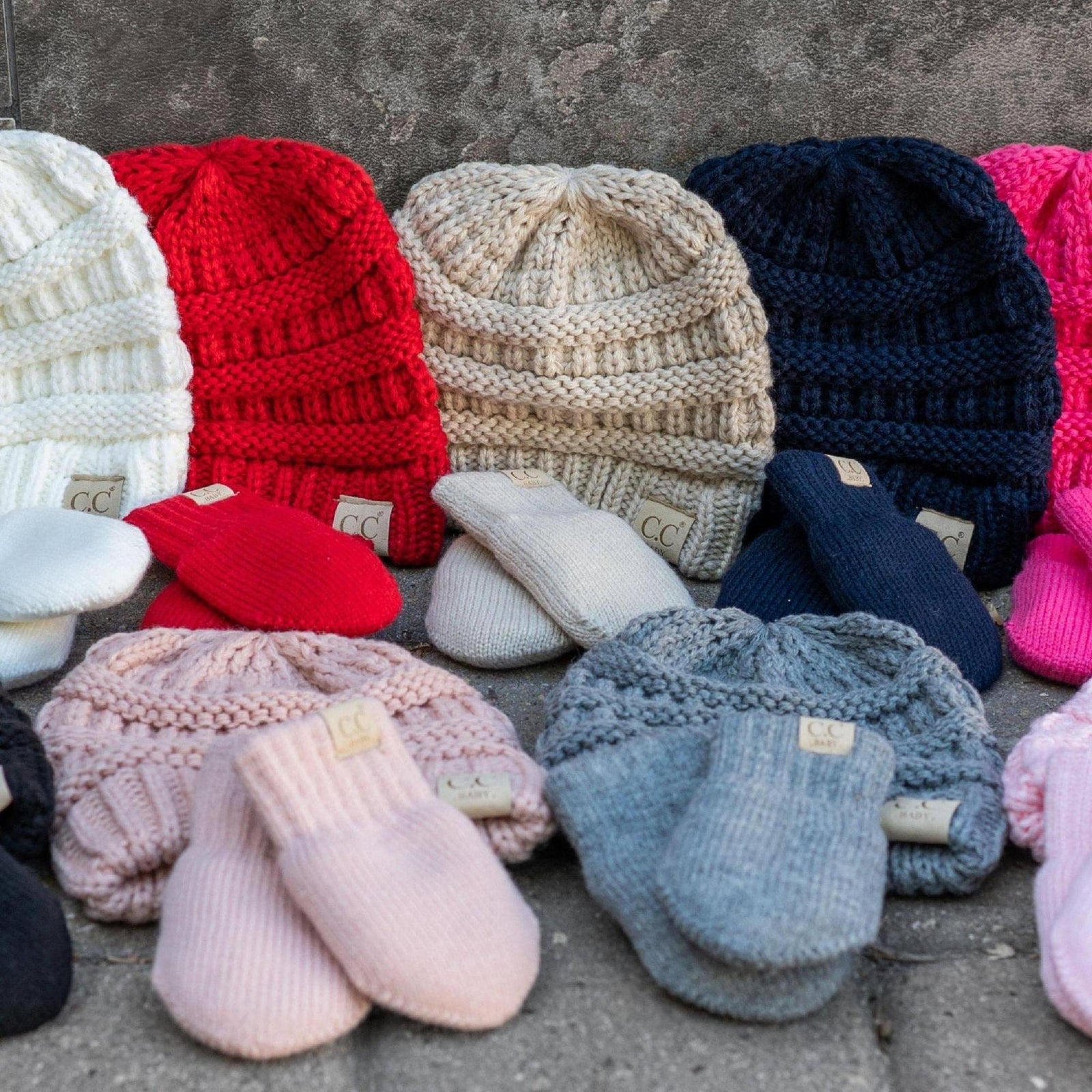 CC Baby Unisex Beanie and Mitten Set for Newborn to 12 Months - Truly Contagious