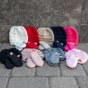 CC Baby Unisex Beanie and Mitten Set for Newborn to 12 Months - Truly Contagious