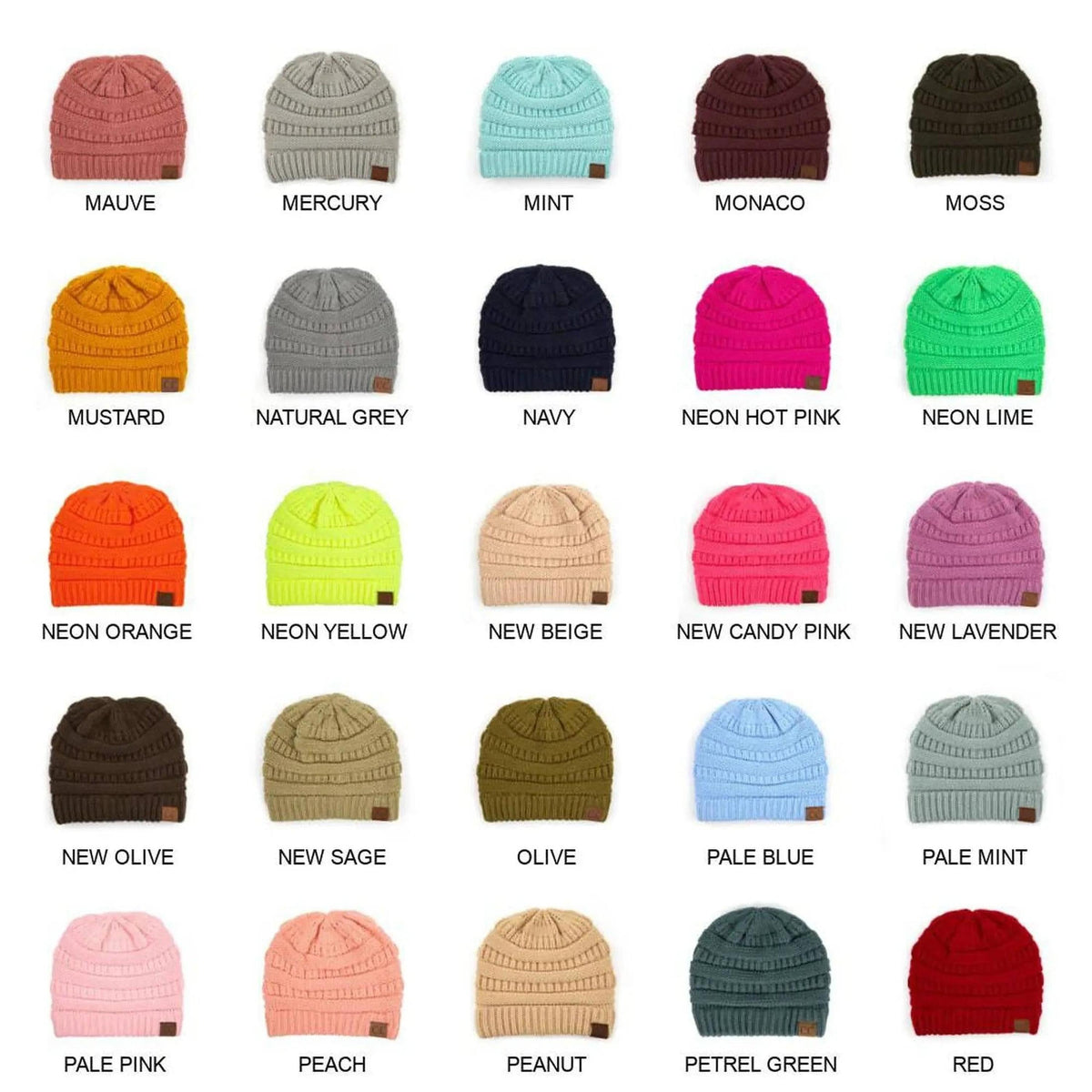 CC Beanie Popular Unisex Cable Knit Men Women Kids Skully Winter Hats by Truly Contagious - Truly Contagious