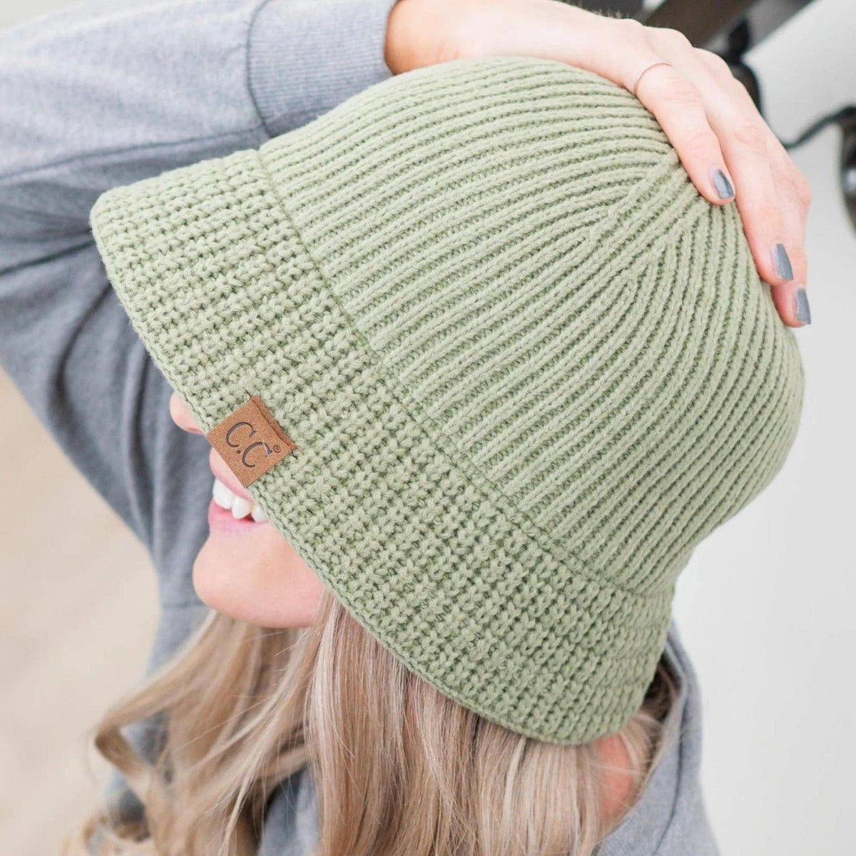 CC Beanie Ribbed Knit Adjustable Bucket Hat by Truly Contagious - Truly Contagious