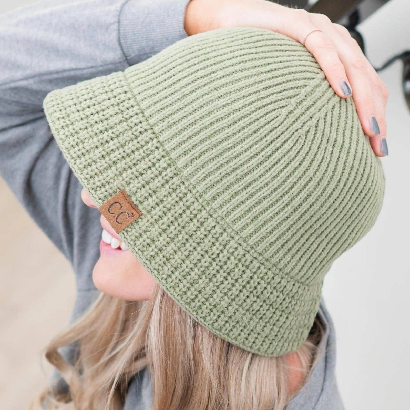 CC Beanie Ribbed Knit Adjustable Bucket Hat by Truly Contagious - Truly Contagious