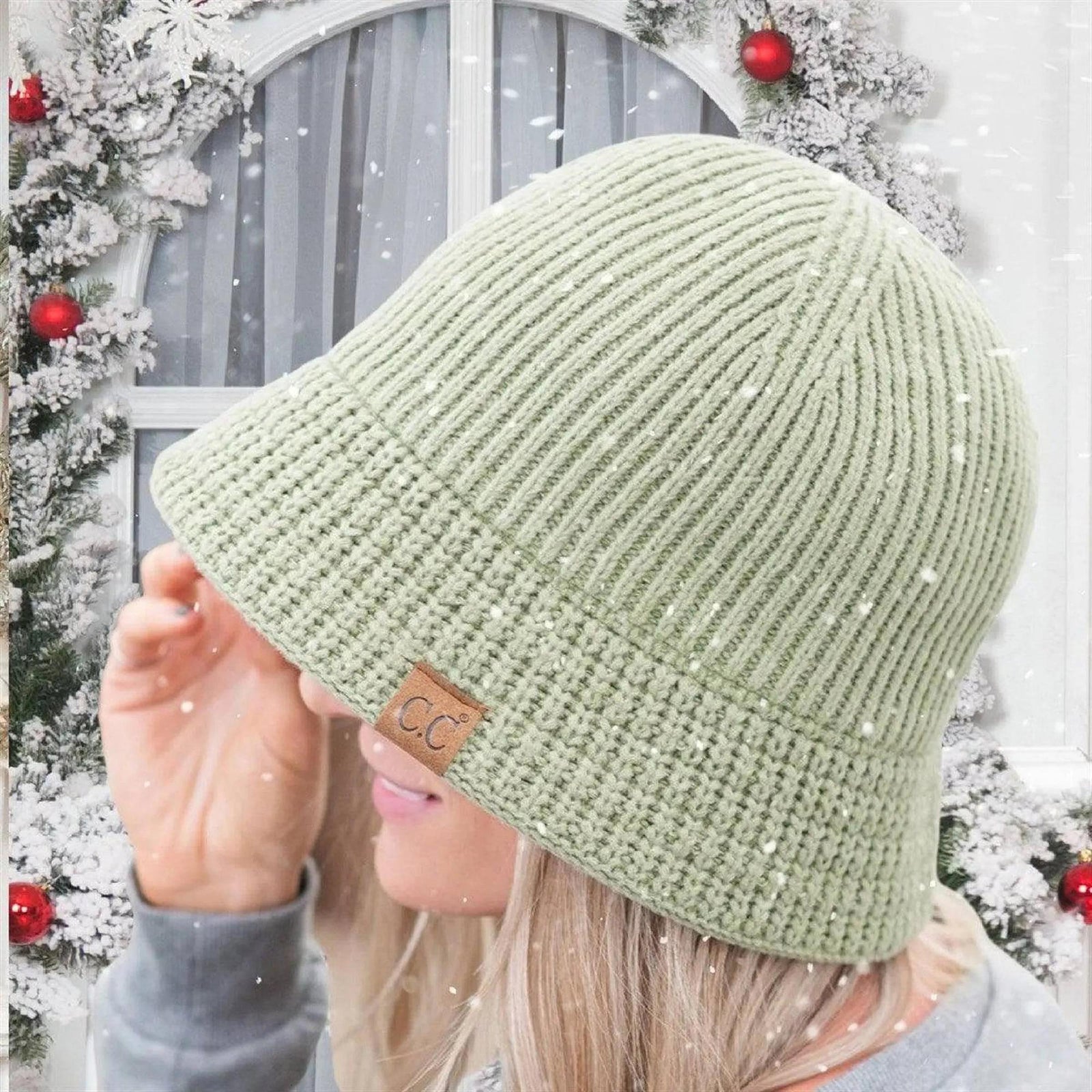 CC Beanie Ribbed Knit Adjustable Bucket Hat by Truly Contagious - Truly Contagious