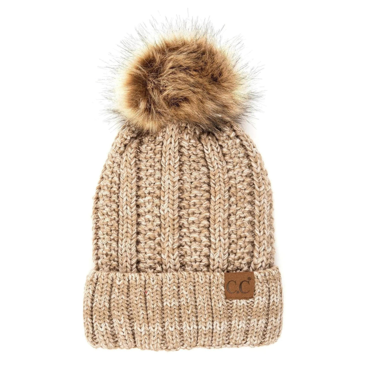 CC Bold Pom Accented Kids Youth to Adult Beanies Hats - Truly Contagious