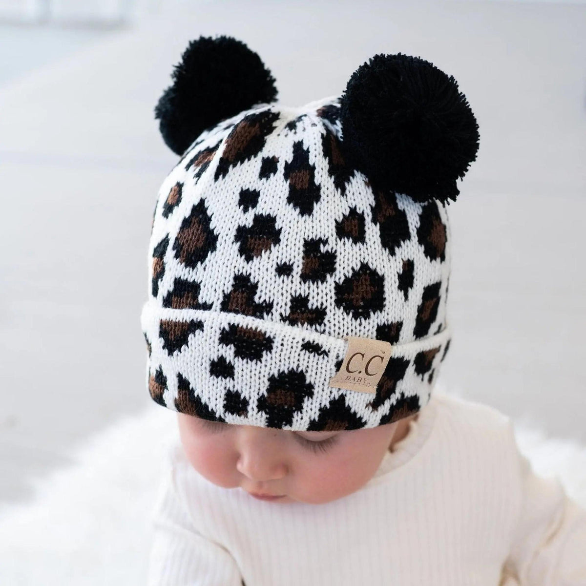 CC Brand Baby Animal Print Newborn - 12 Months Leopard Beanie - Truly Contagious