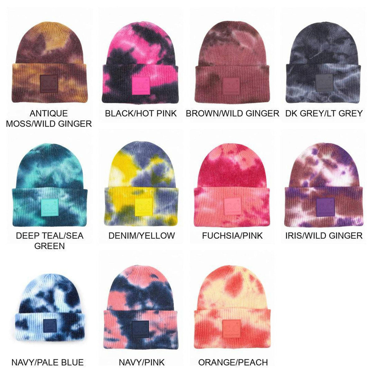 CC Brand Kid and Baby Tie Dye Beanies Hats - Truly Contagious