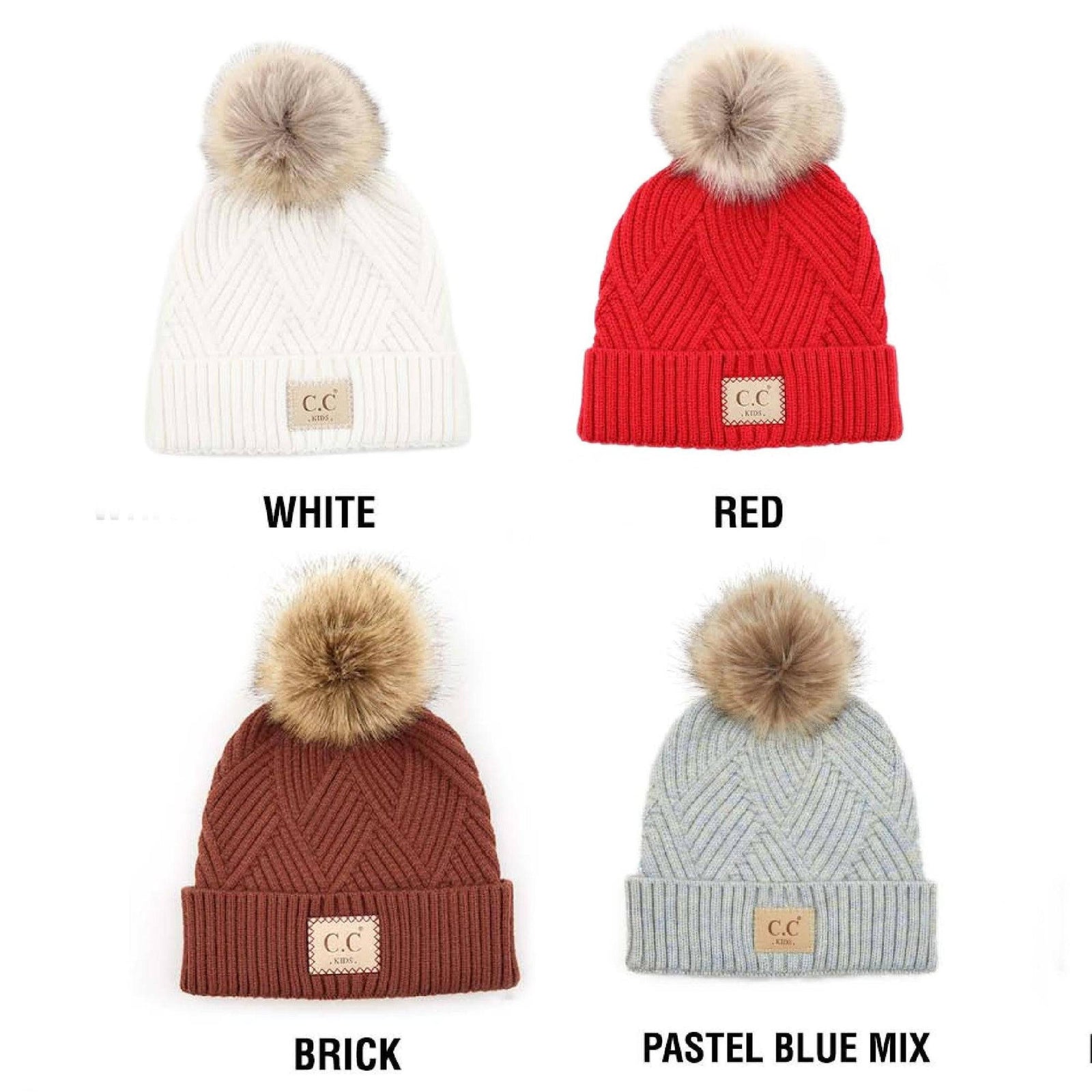 CC Brand Kids Criss - Cross Suede Patch Beanie - Truly Contagious