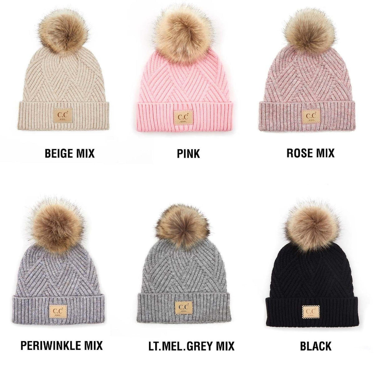 CC Brand Kids Criss - Cross Suede Patch Beanie - Truly Contagious