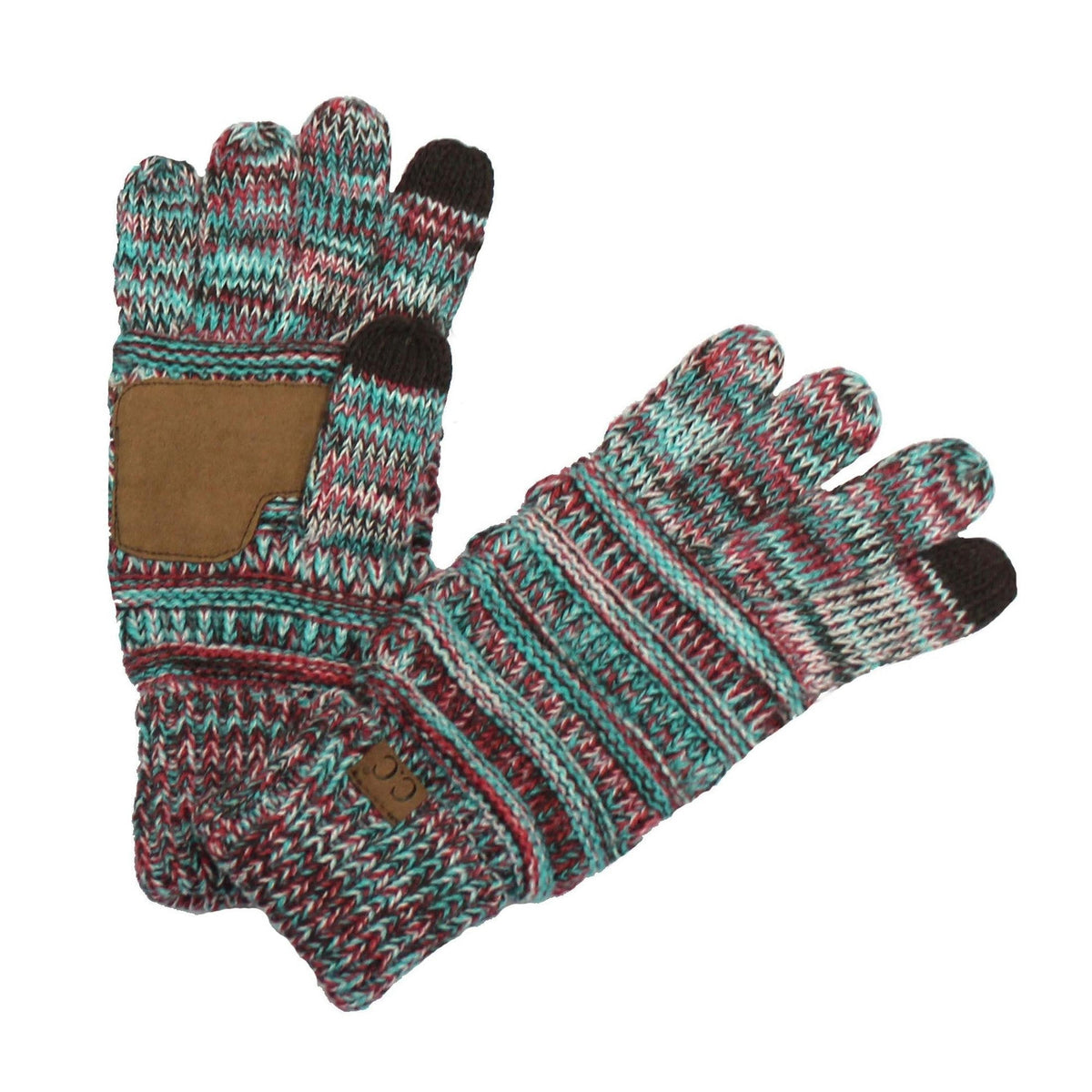 CC Brand Multi - Toned Touchscreen Tech Phone Gloves Winter Accessories - Truly Contagious
