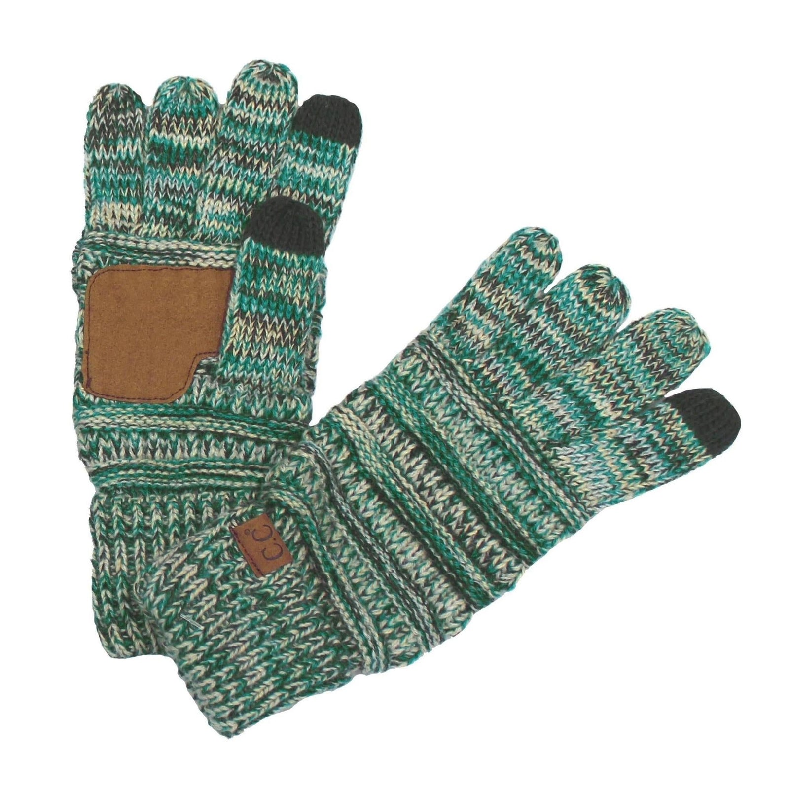 CC Brand Multi - Toned Touchscreen Tech Phone Gloves Winter Accessories - Truly Contagious