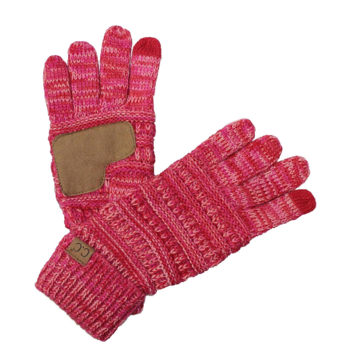 CC Brand Multi - Toned Touchscreen Tech Phone Gloves Winter Accessories - Truly Contagious