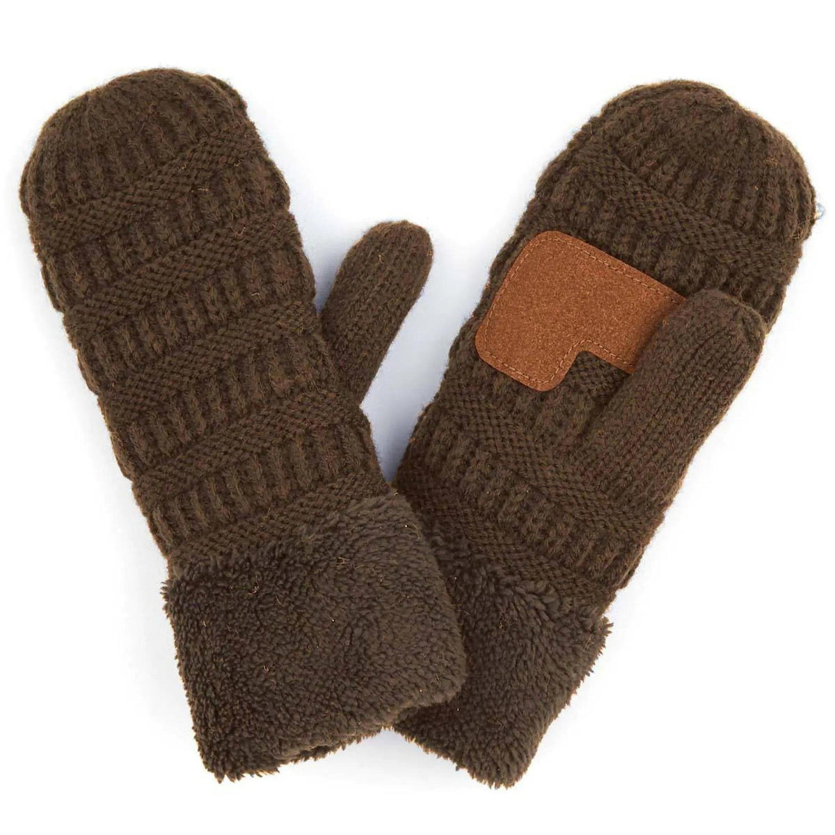 CC Brand Sherpa Lined Mittens Unisex Winter Accessories - Truly Contagious