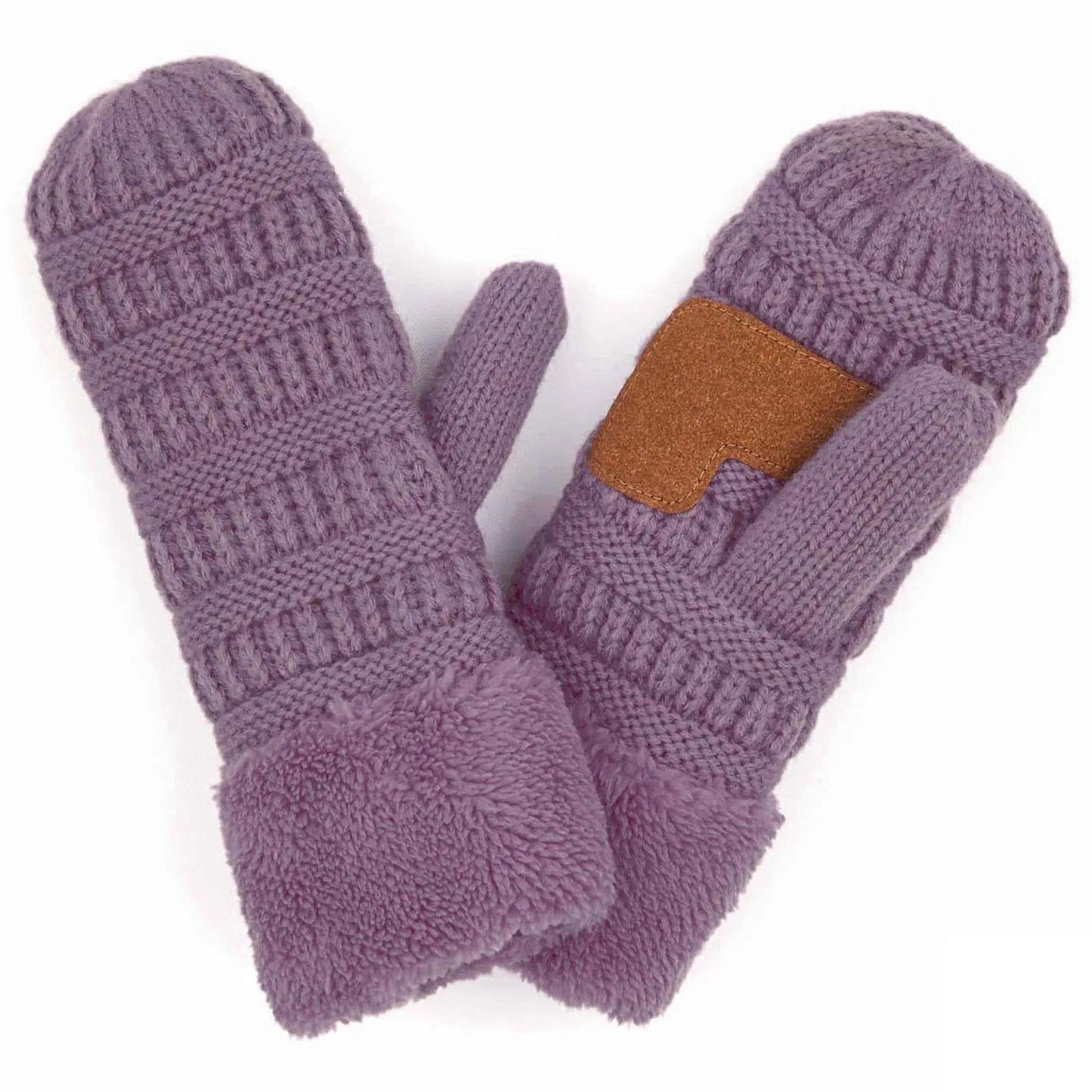 CC Brand Sherpa Lined Mittens Unisex Winter Accessories - Truly Contagious