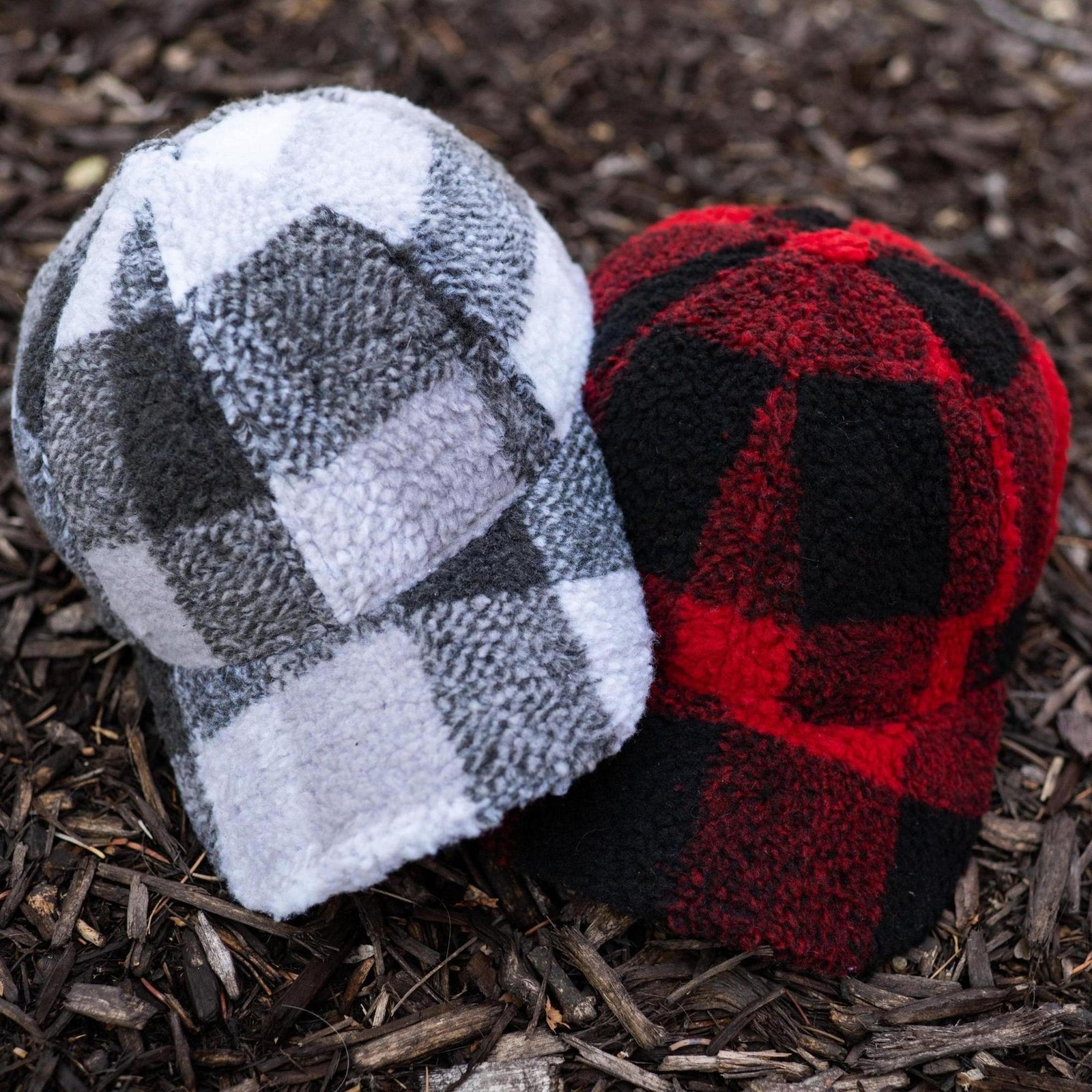 CC Buffalo Plaid - Checkered Pattern Sherpa Cap - Truly Contagious