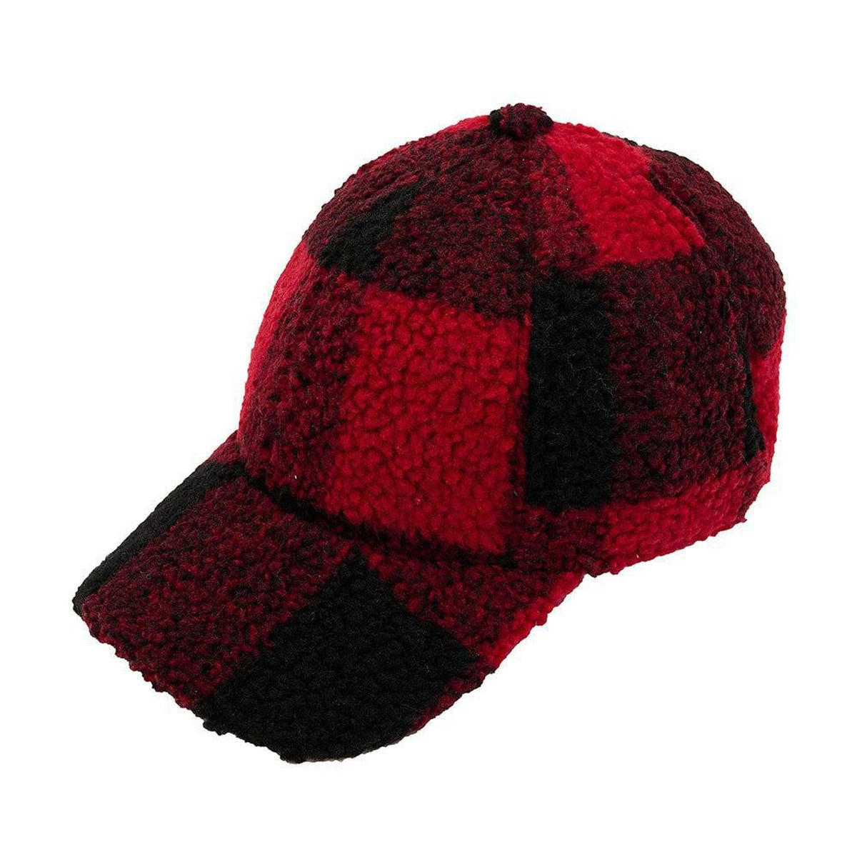 CC Buffalo Plaid - Checkered Pattern Sherpa Cap - Truly Contagious