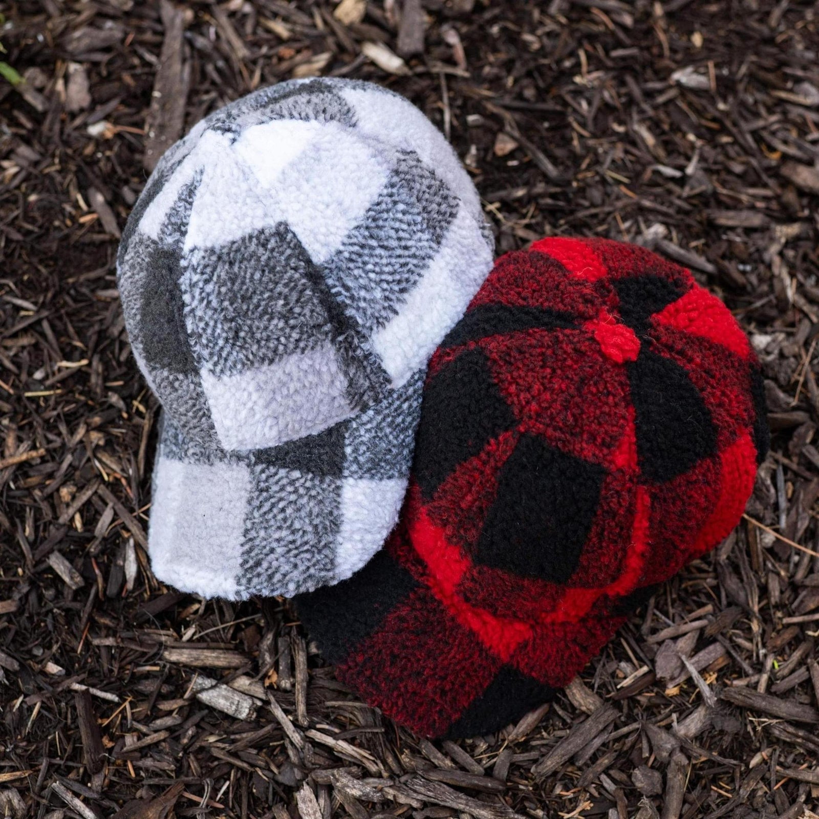 CC Buffalo Plaid - Checkered Pattern Sherpa Cap - Truly Contagious