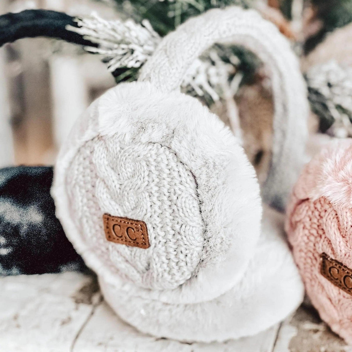CC Cable Knit Earmuffs - Truly Contagious