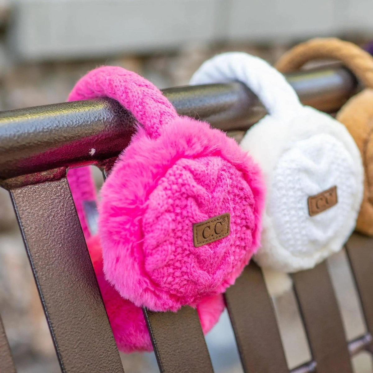 CC Cable Knit Earmuffs - Truly Contagious