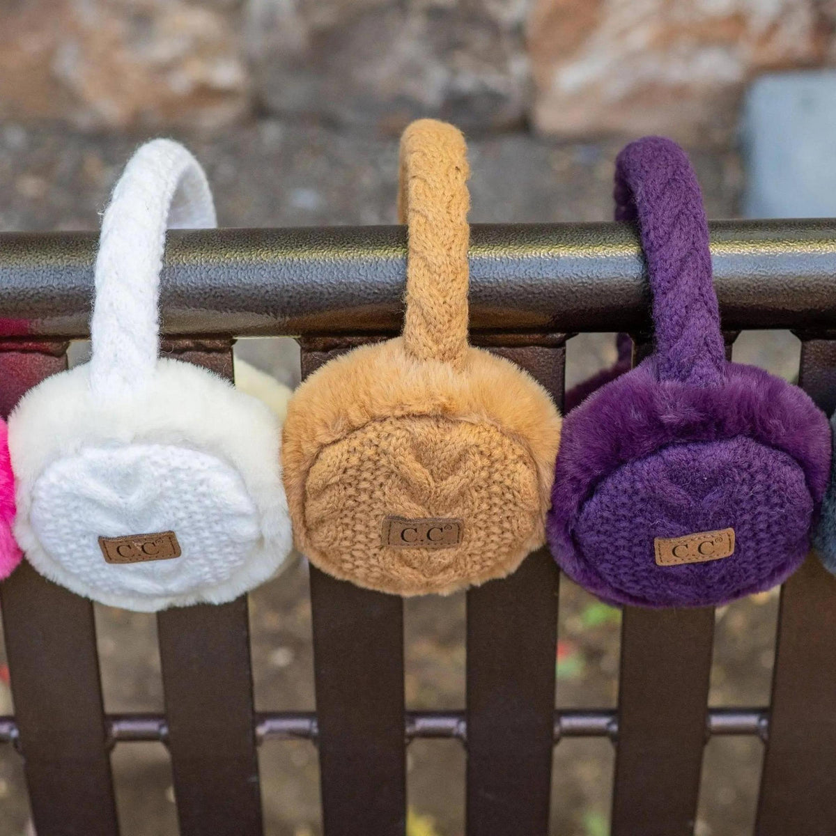 CC Cable Knit Earmuffs - Truly Contagious