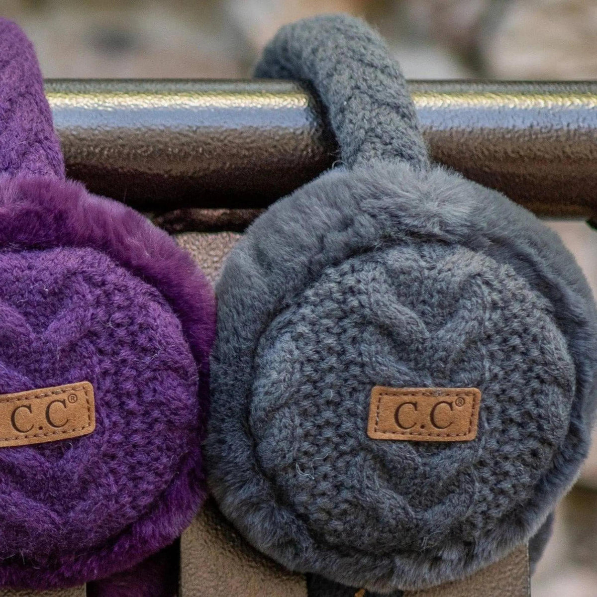 CC Cable Knit Earmuffs - Truly Contagious