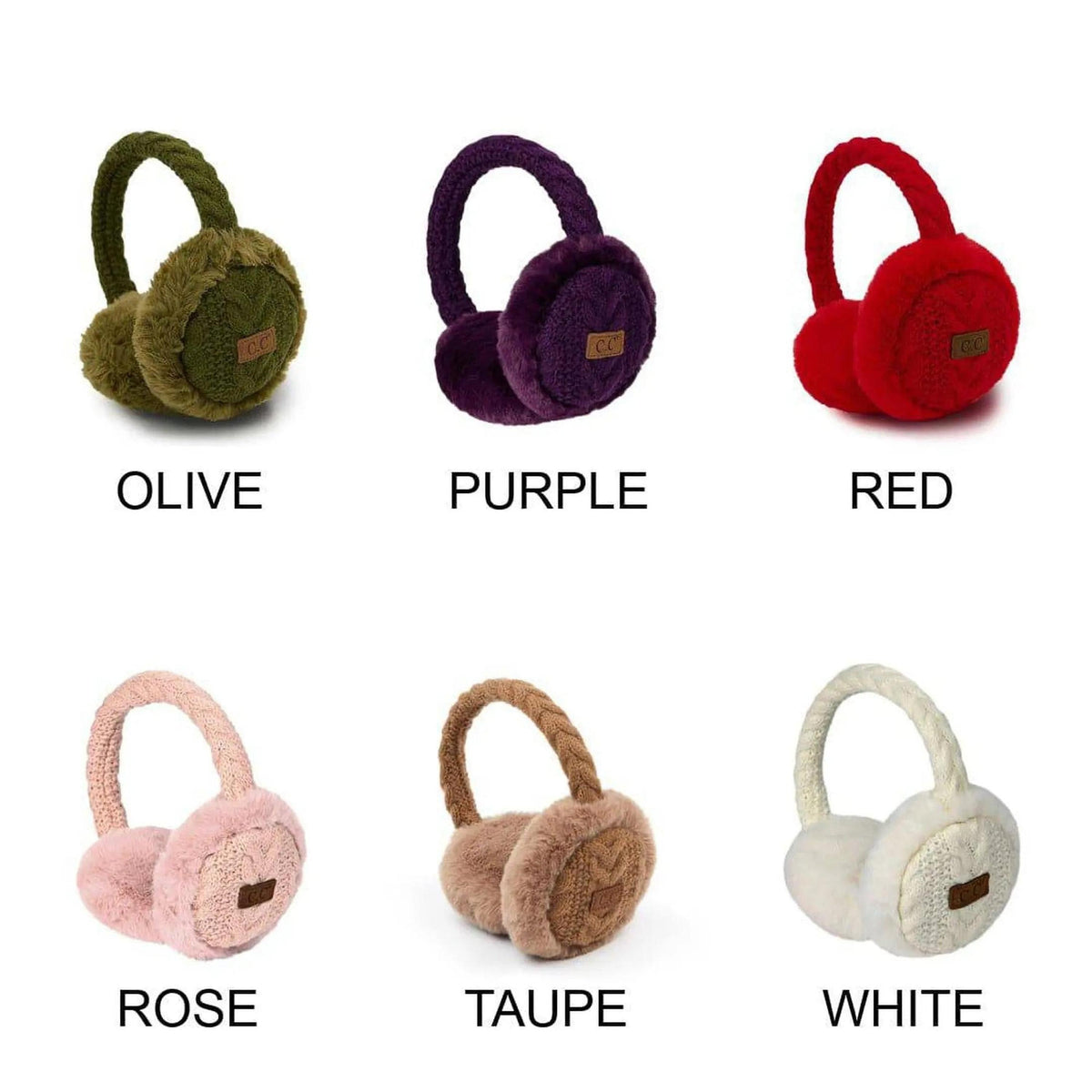 CC Cable Knit Earmuffs - Truly Contagious