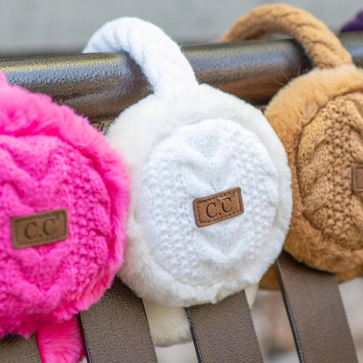 CC Cable Knit Earmuffs - Truly Contagious