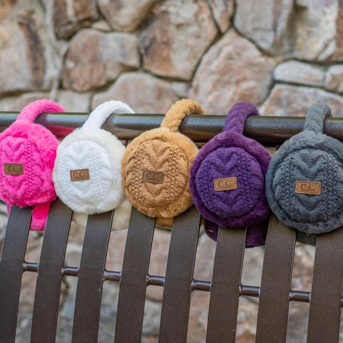 CC Cable Knit Earmuffs - Truly Contagious