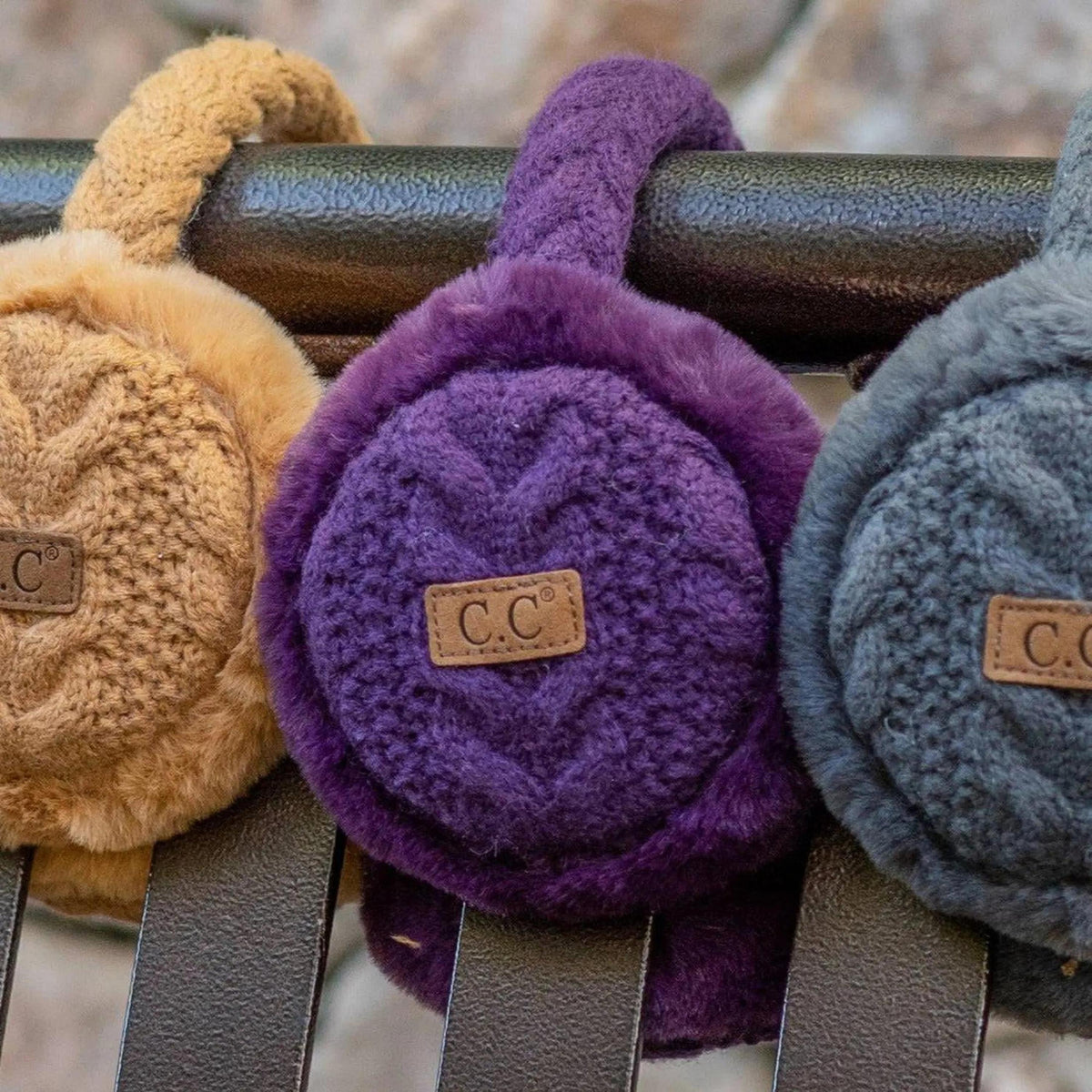 CC Cable Knit Earmuffs - Truly Contagious
