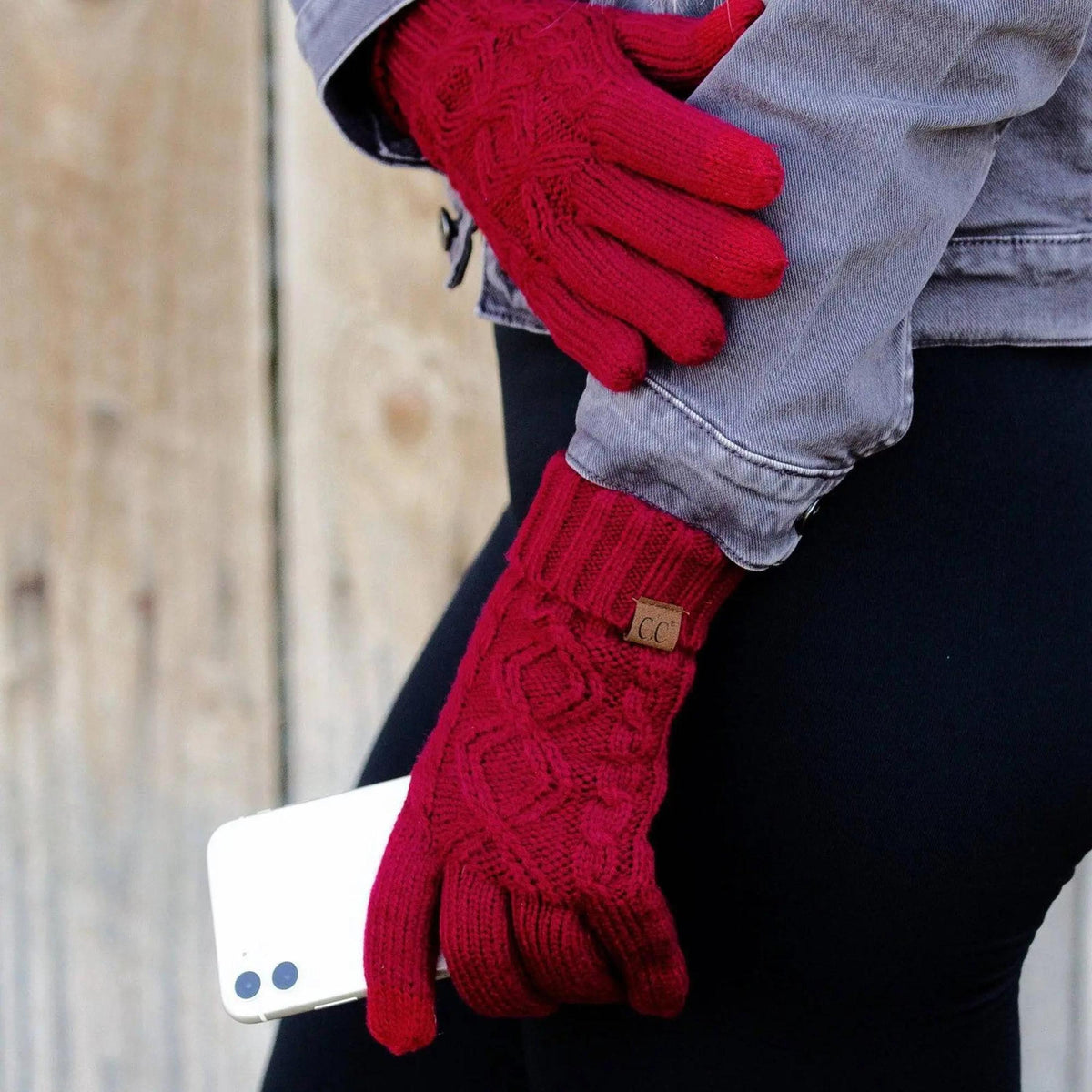 CC Cable Knit Fleece Lined Gloves - Truly Contagious