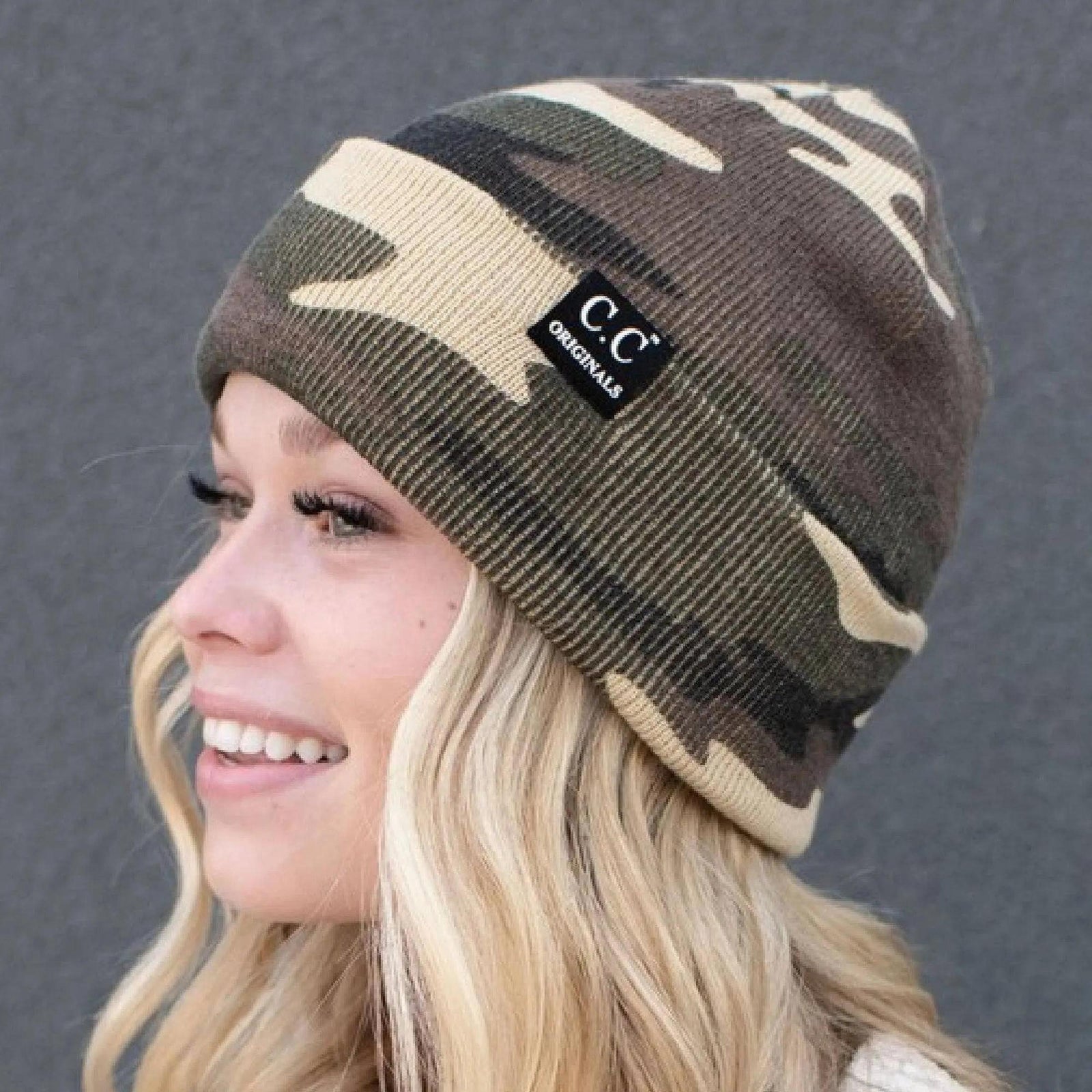 CC Camo Outdoor Adventure Fashion Trendy Print Beanies - Truly Contagious