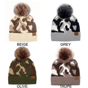 CC Chenille Abstract Print Beanie - Truly Contagious