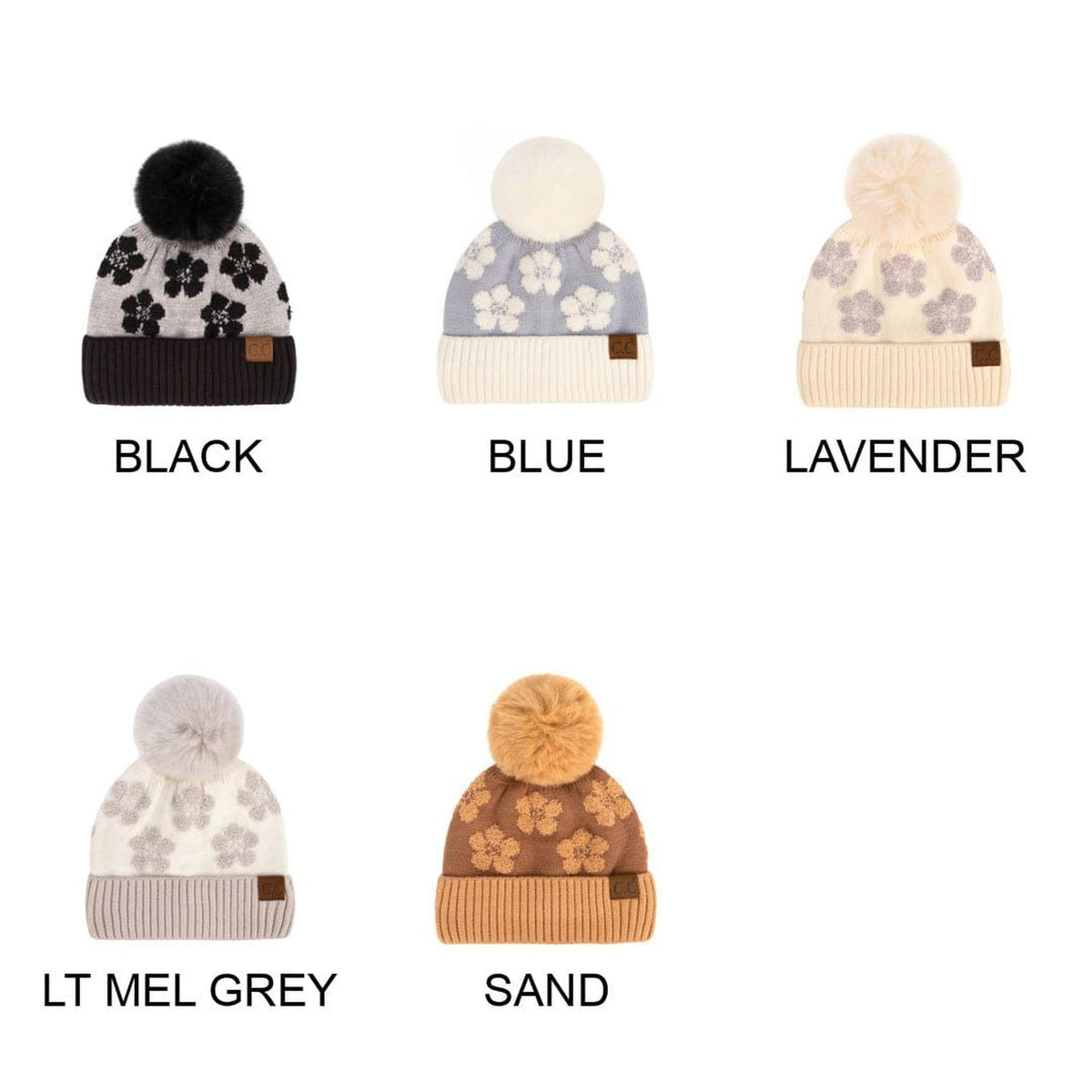 CC Chenille Daisy Pattern Beanie - Truly Contagious