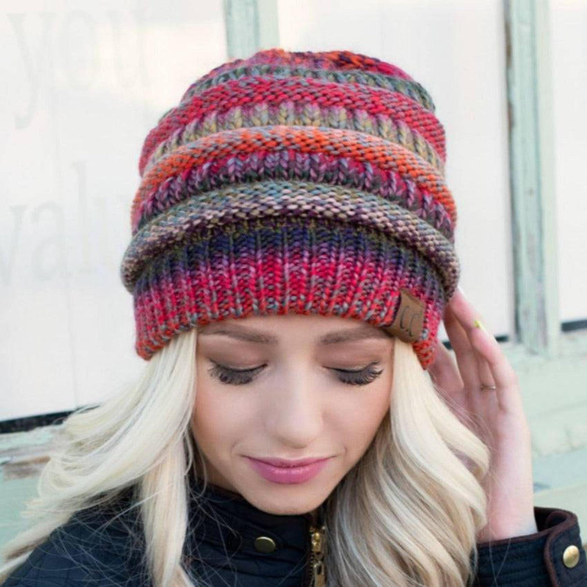CC Comfy Striped Beanie - Truly Contagious