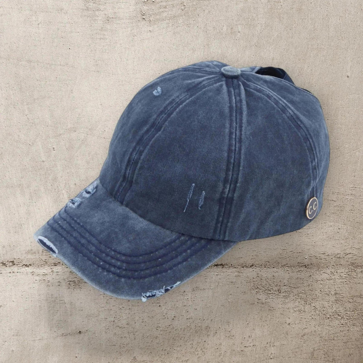 CC Cotton Hats Criss Cross Style Women Cap for Ponytails - Mask Glasses Compatible - Truly Contagious