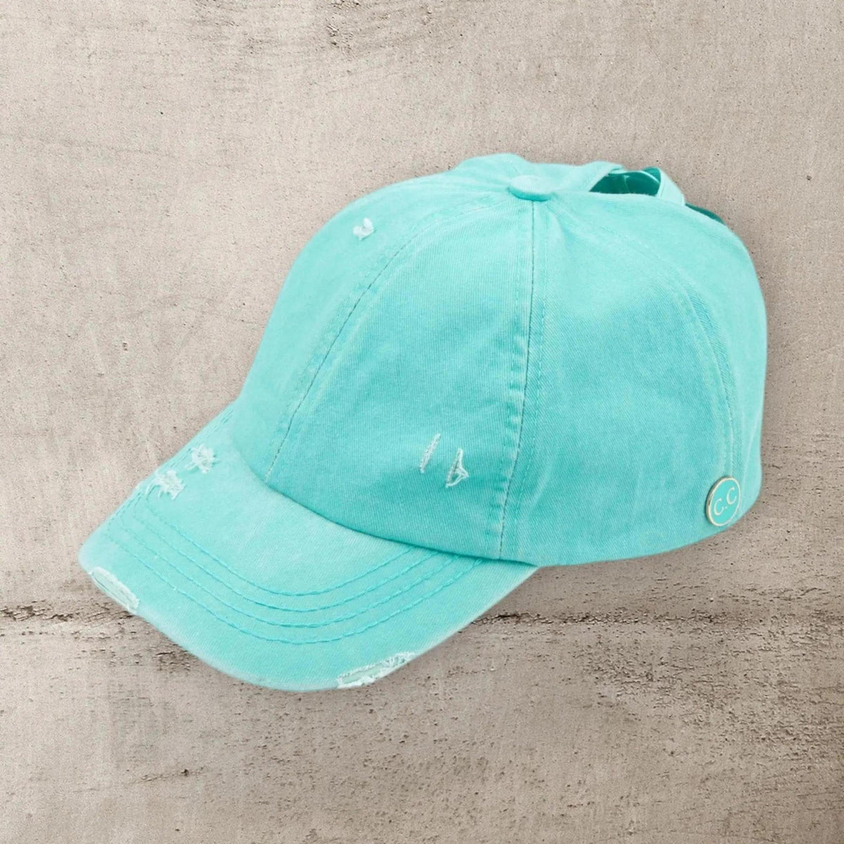 CC Cotton Hats Criss Cross Style Women Cap for Ponytails - Mask Glasses Compatible - Truly Contagious