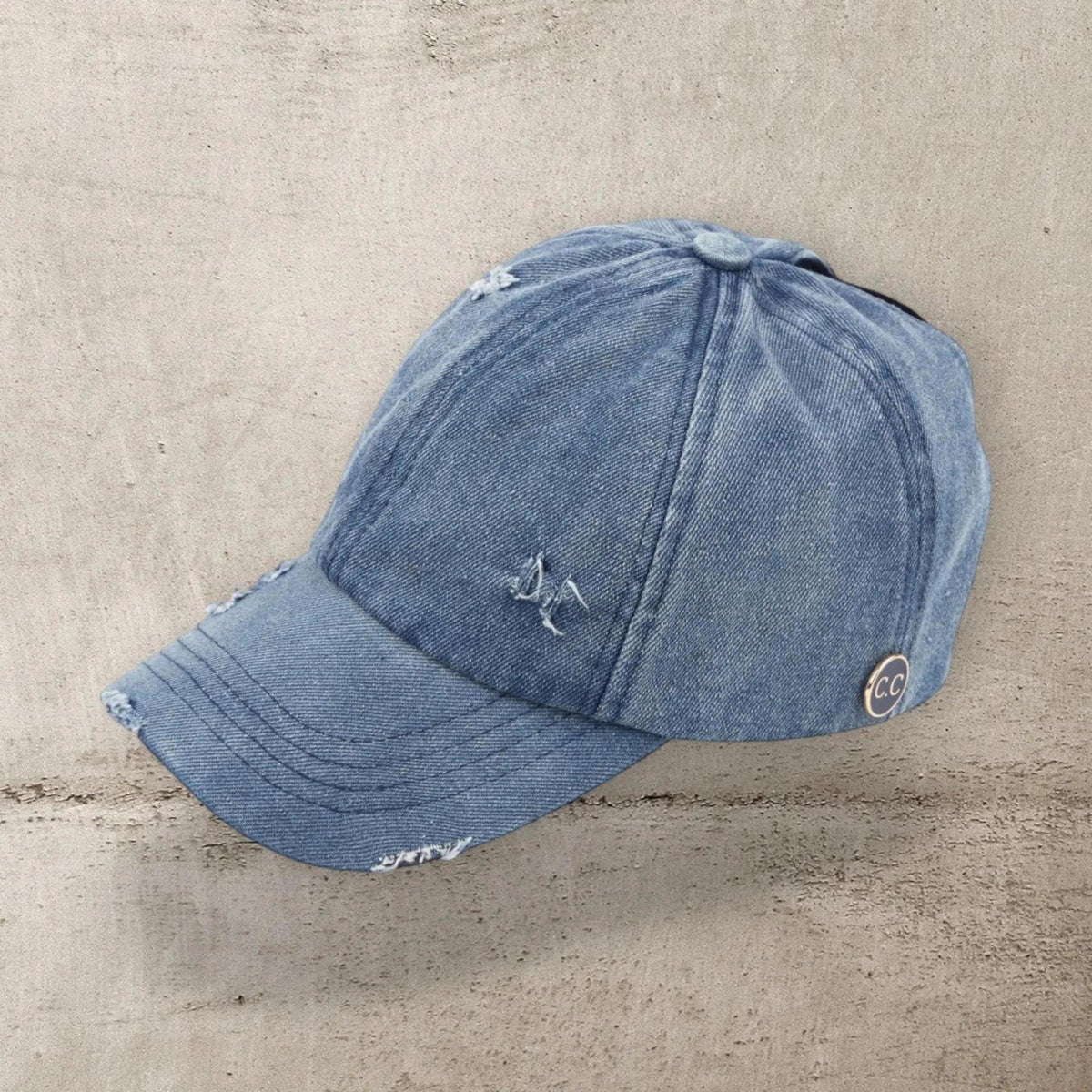 CC Cotton Hats Criss Cross Style Women Cap for Ponytails - Mask Glasses Compatible - Truly Contagious