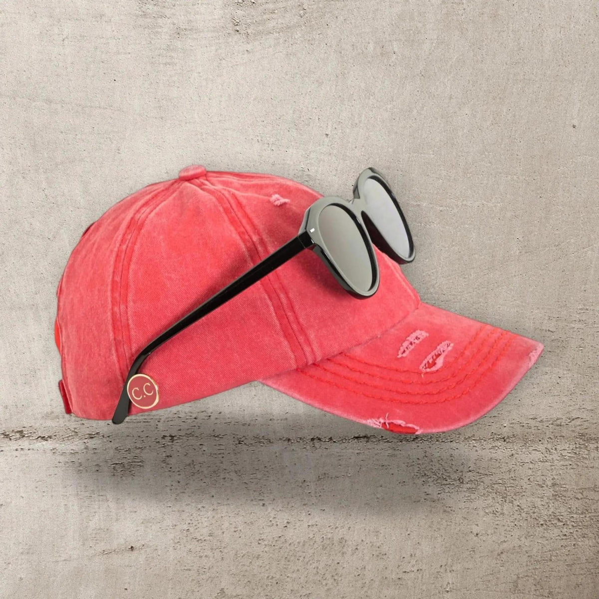 CC Cotton Hats Criss Cross Style Women Cap for Ponytails - Mask Glasses Compatible - Truly Contagious