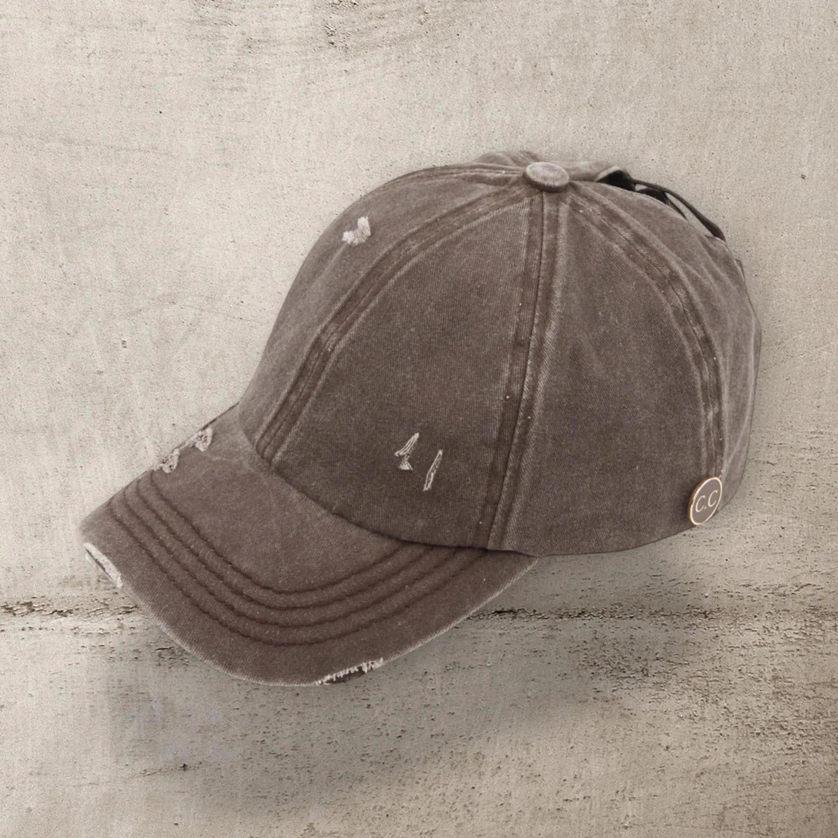 CC Cotton Hats Criss Cross Style Women Cap for Ponytails - Mask Glasses Compatible - Truly Contagious