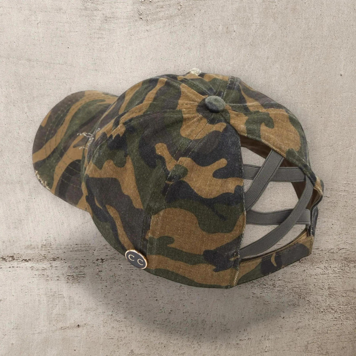 CC Cotton Hats Criss Cross Style Women Cap for Ponytails - Mask Glasses Compatible - Truly Contagious