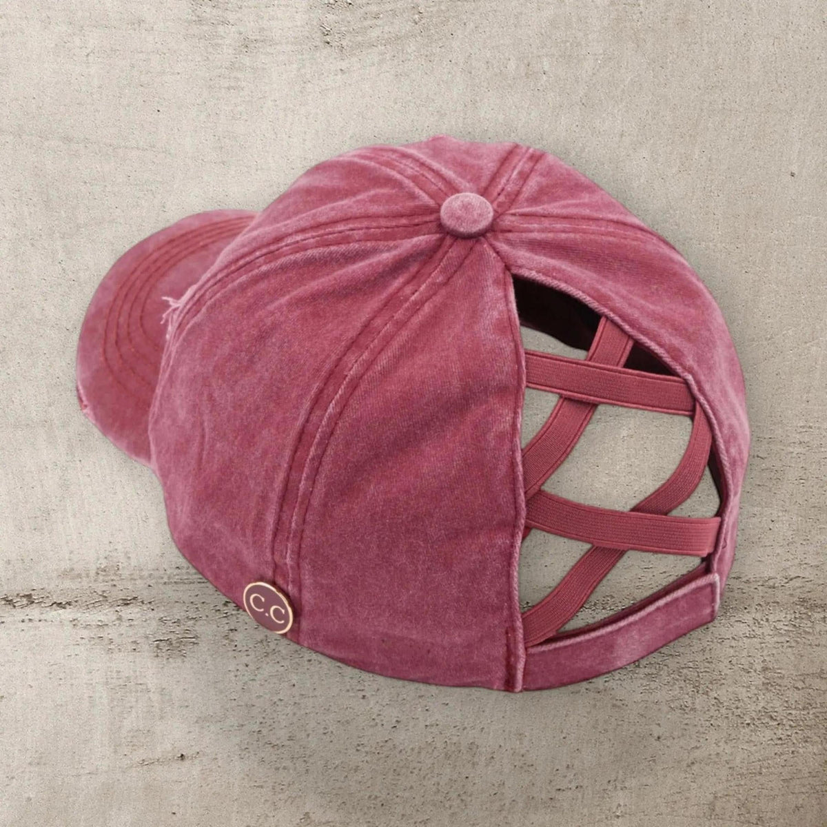 CC Cotton Hats Criss Cross Style Women Cap for Ponytails - Mask Glasses Compatible - Truly Contagious